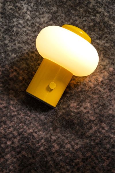 Lucide GUSTAV - Rechargeable Table lamp - Battery pack - Ø 8 cm - LED Dim. - 1x0,8W 2700K - Yellow